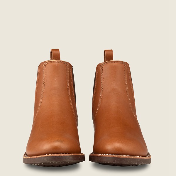 Red Wing Heritage Boots Brown - Red Wing Womens 6-inch Chelsea - Short Boundary Leather - VGOAS-0823